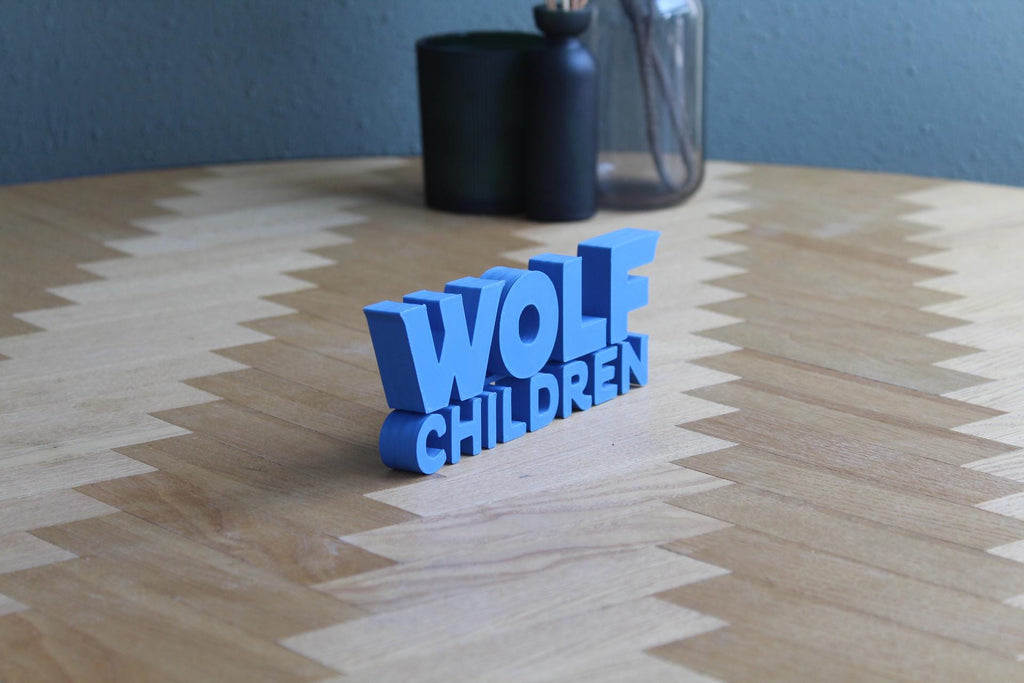 Wolf Children Logo | Hana | Yuki | Ame | Anime | 3D Druck Figur
