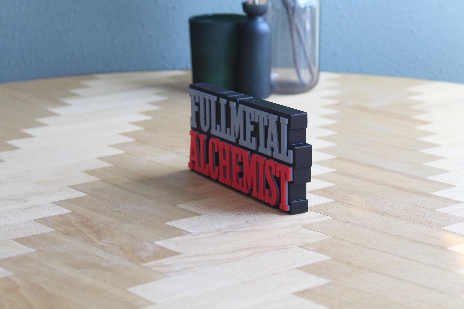 Fullmetal Alchemist Logo | Edward Elric | Anime | Manga | Wanddeko | 3D Druck Figur
