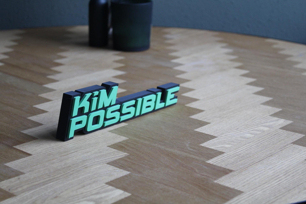 Kim Possible Logo | 3D Druck Deko | Actionheldin aus den 2000ern | Kultserie