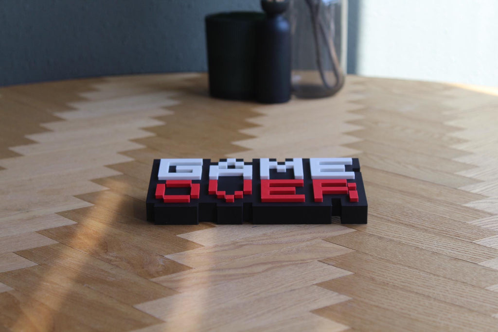 Game Over Logo | Gaming Klassiker | Retro Gaming | 3D Druck Logo