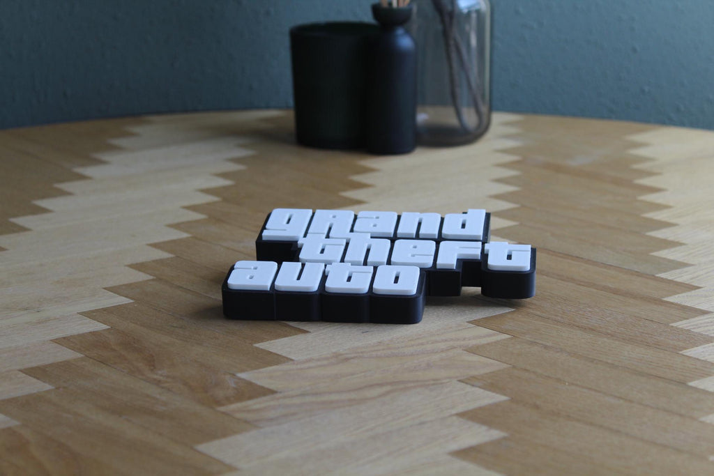 GTA Logo | Trevor Philips | Michael De Santa | Franklin Clinton | Videospiel | 3D Druck Figur