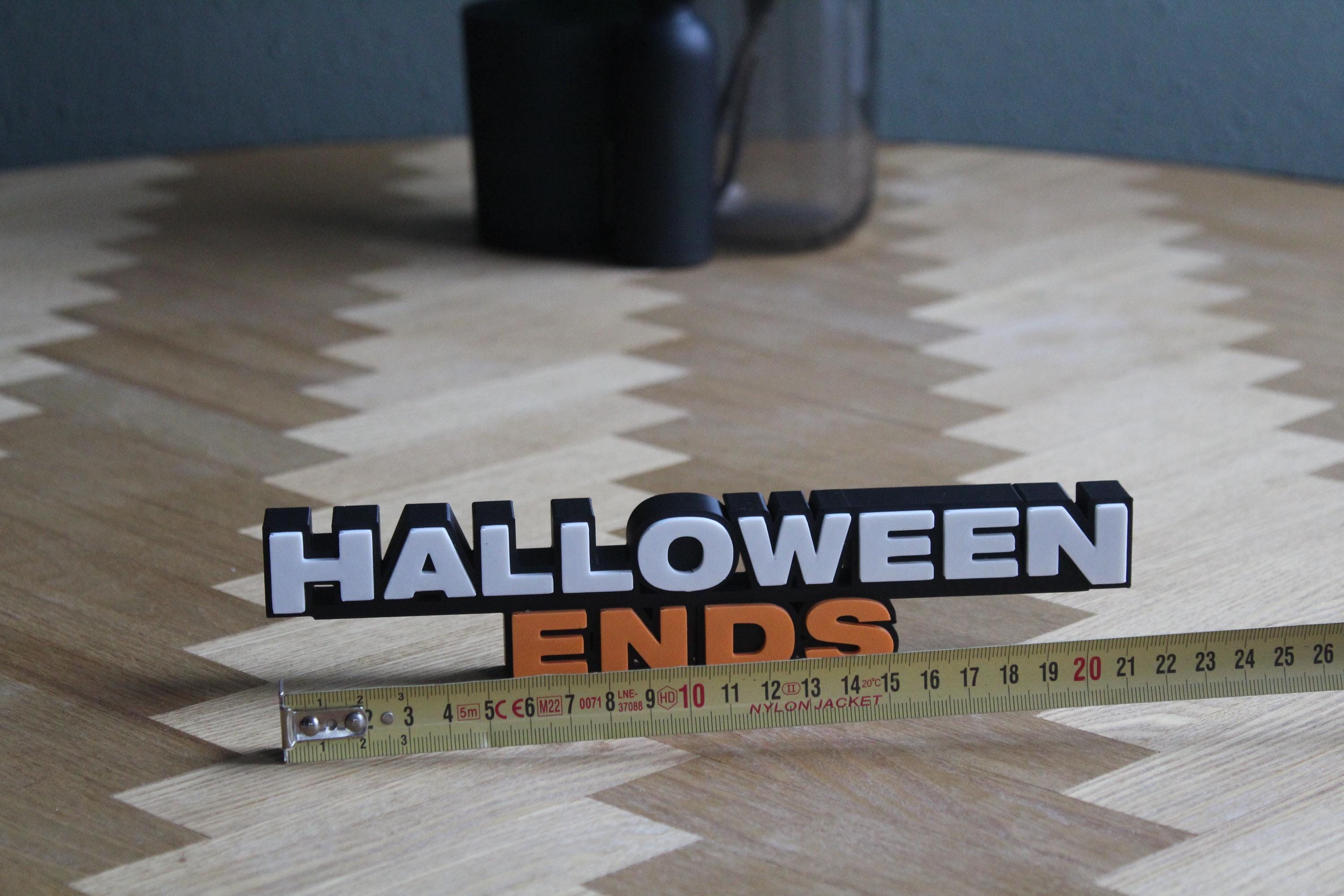 Halloween Ends Logo | 3D-gedruckte Dekoration | Horror-Fanartikel