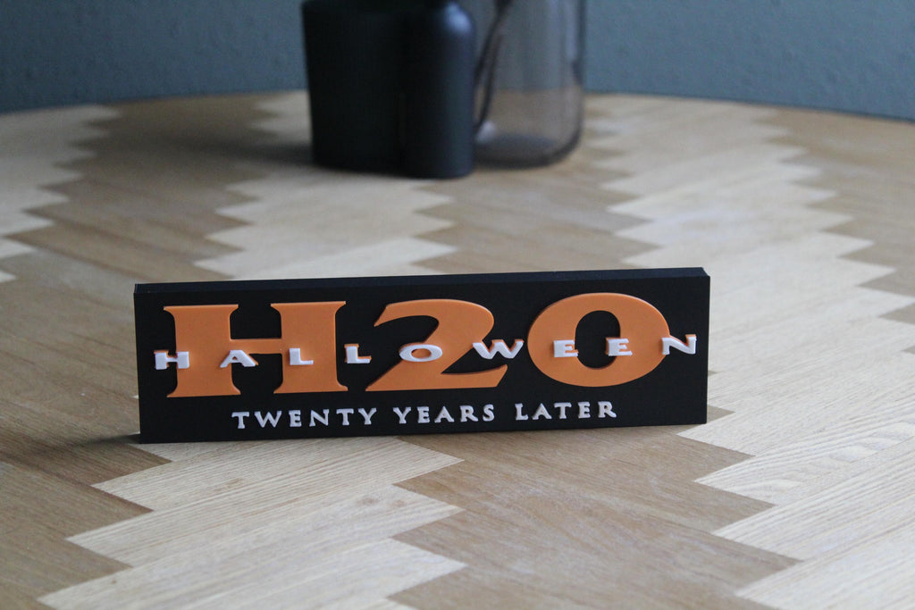 Halloween H20 Logo | 3D-gedruckte Dekoration | Michael Myers | Horror-Fanartikel Figur