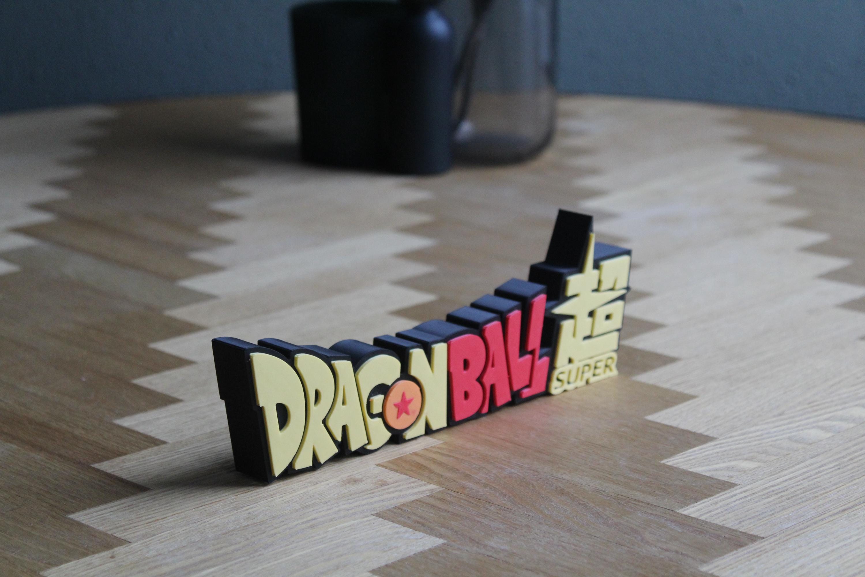 Dragon Ball Super Logo | Goku Vegeta Anime Figur | 3D Druck Fanartikel | Manga Geschenkidee | Otaku Zimmerdeko | Kamehameha Deko