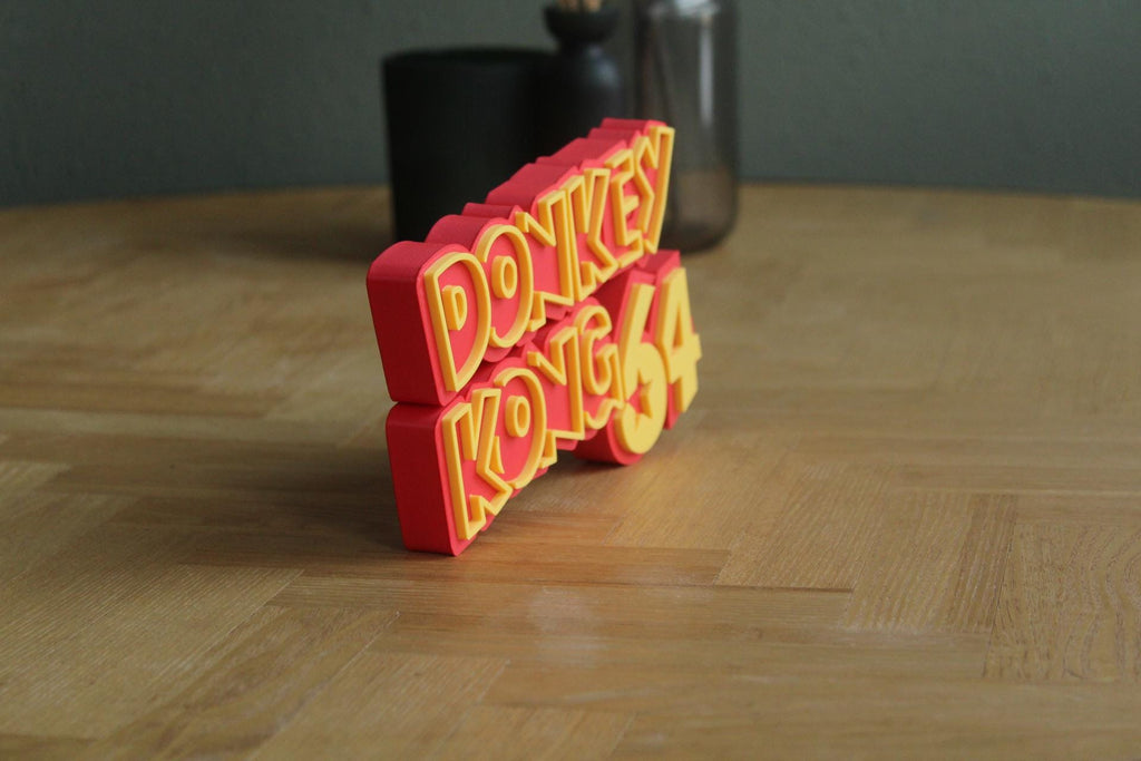 Donkey Kong 64 Logo | Donkey Kong | Nintendo | Videospiel | Retro | 3D Druck Logo