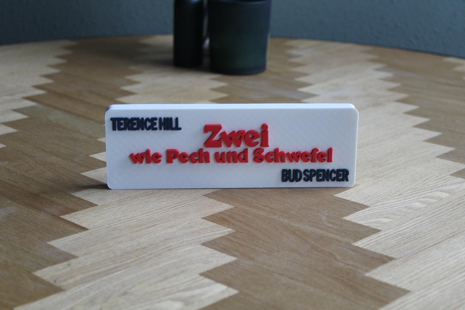 Pech und Schwefel Logo | Terence Hill & Bud Spencer | Kultfilm Deko | 3D Druck Figur