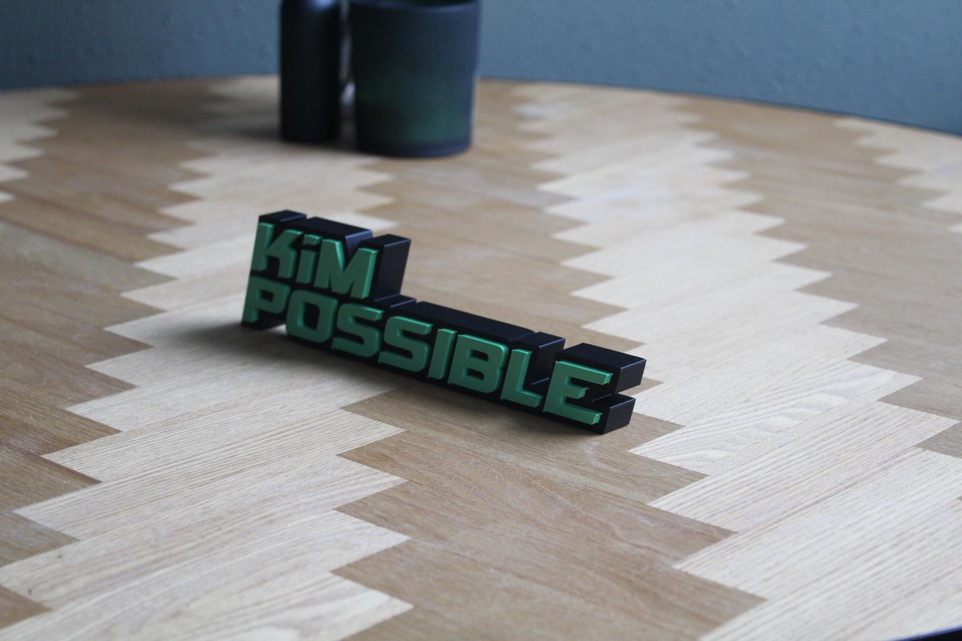 Kim Possible Logo | 3D Druck Deko | Actionheldin aus den 2000ern | Kultserie