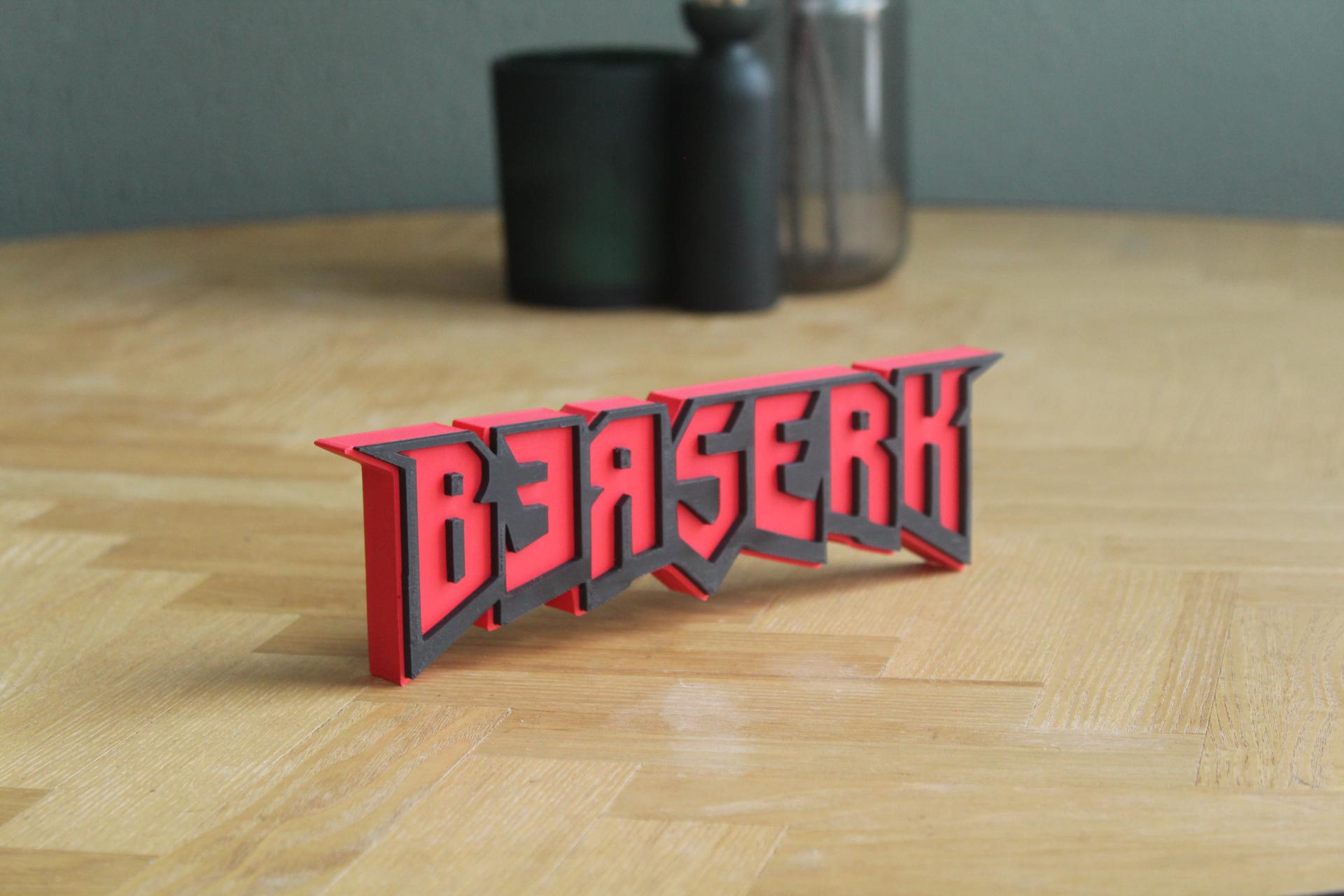 Berserk Logo | Guts | Anime | Manga | Sammlerartikel | Action | 3D Logo