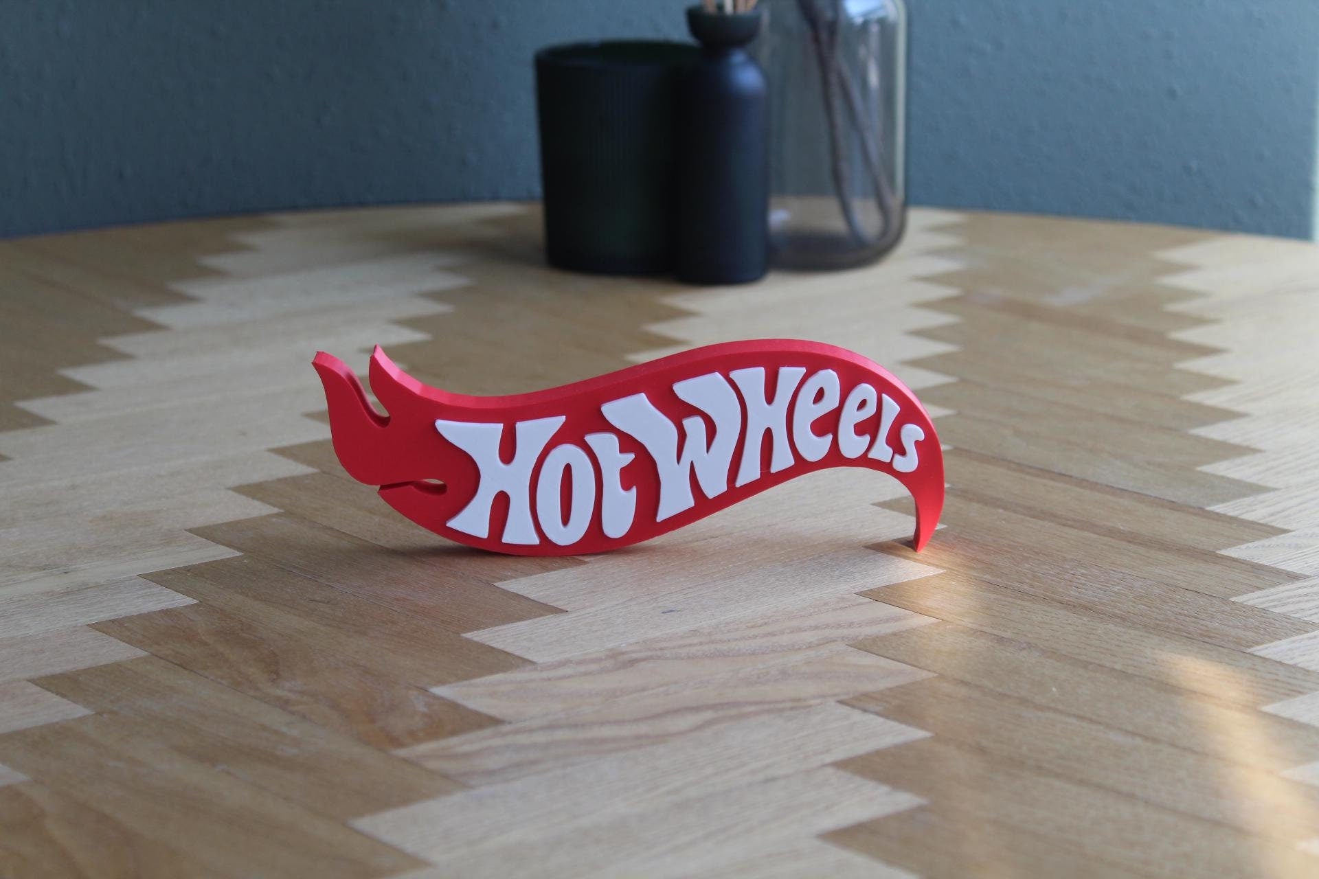 Hot Wheels Logo | Sammler | Rennwagen | Cars | Diecast | 3D Druck Figur