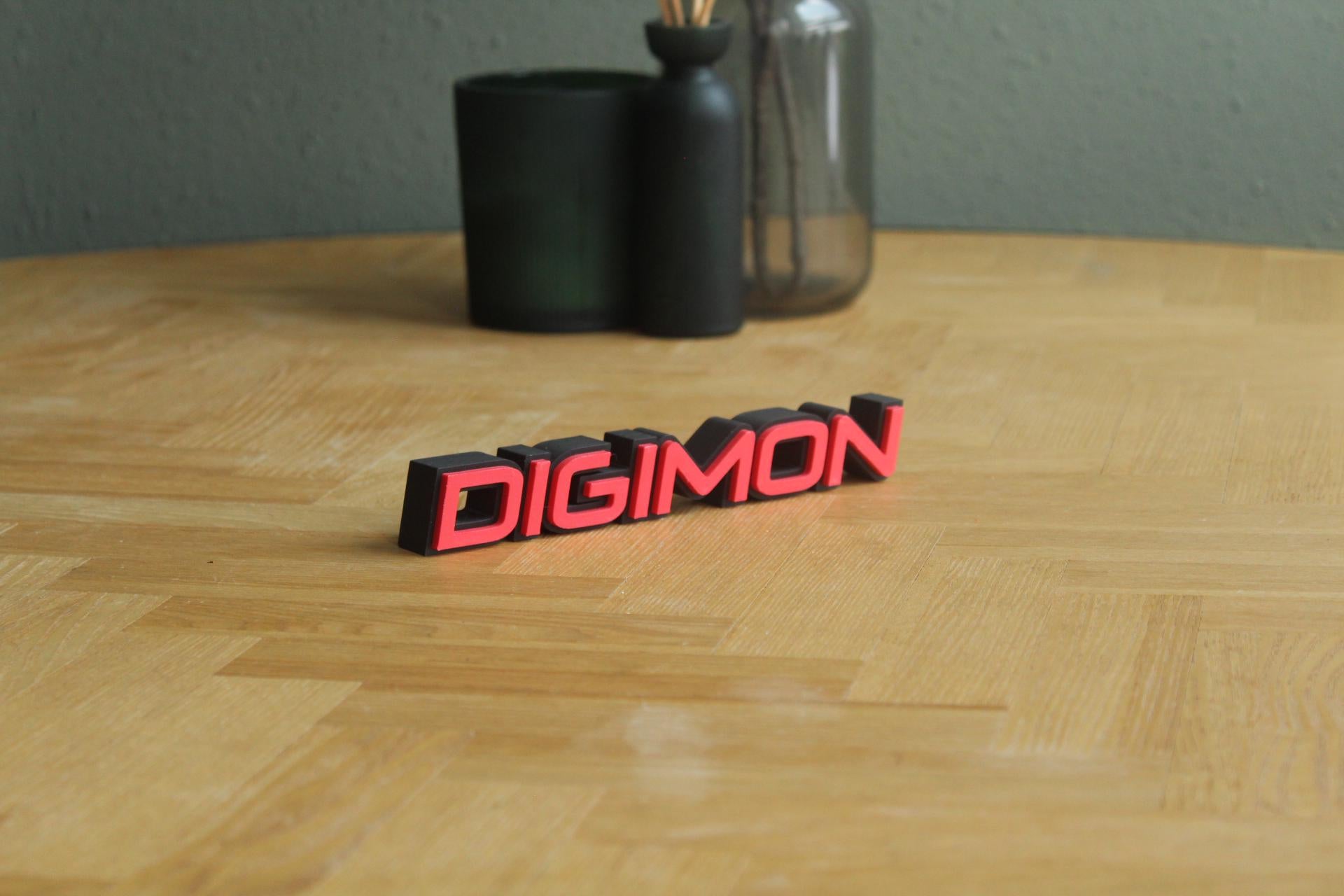 Digimon Logo | Agumon | Anime | Tai Kamiya | 3D Druck Logo