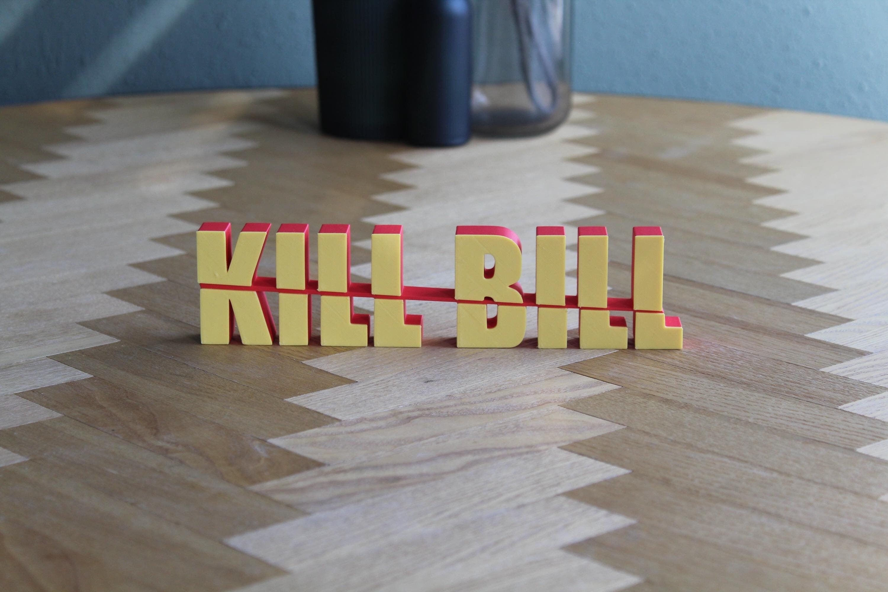 Kill Bill Logo | Beatrix Kiddo | Schild | Kultfilm Dekoration | 3D Druck Figur