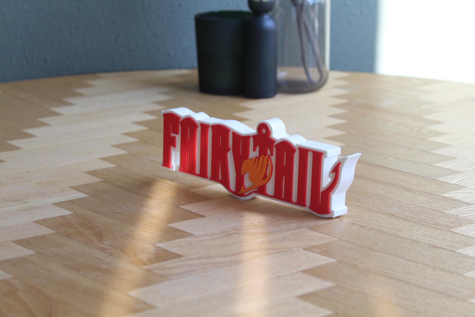 Fairy Tail Logo | Natsu Dragneel | Lucy Heartfilia | Anime | Manga | 3D Druck Logo