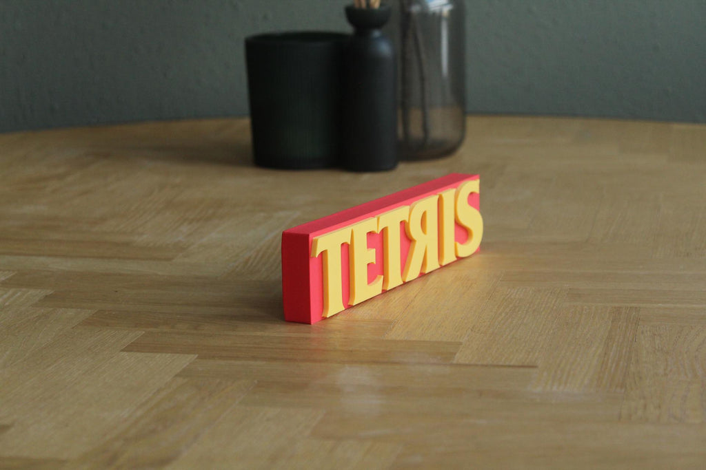 Tetris Logo | Retro Puzzle | Klassisches Spiel | Videospiel | 3D Druck Logo