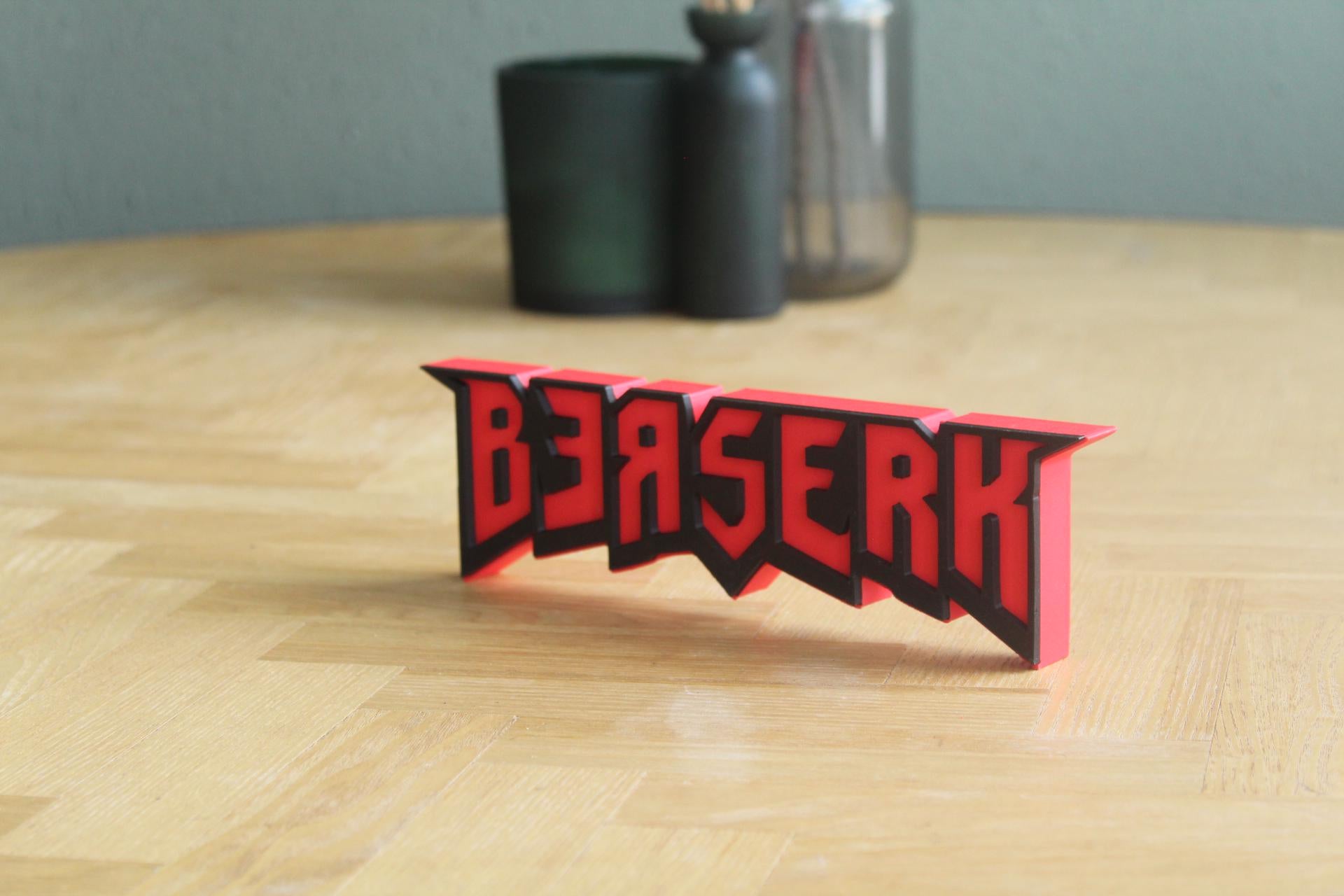 Berserk Logo | Guts | Anime | Manga | Sammlerartikel | Action | 3D Logo