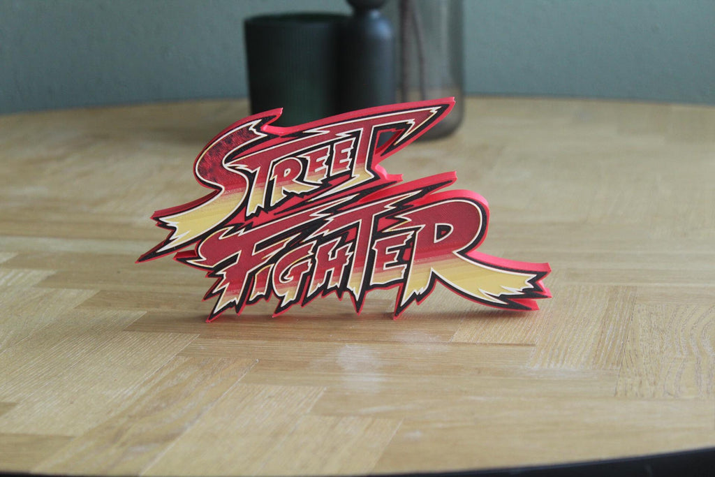 Street Fighter Logo | Ryu | Chun-Li | Kampfspiel | Arcade Klassiker | 3D Druck Logo