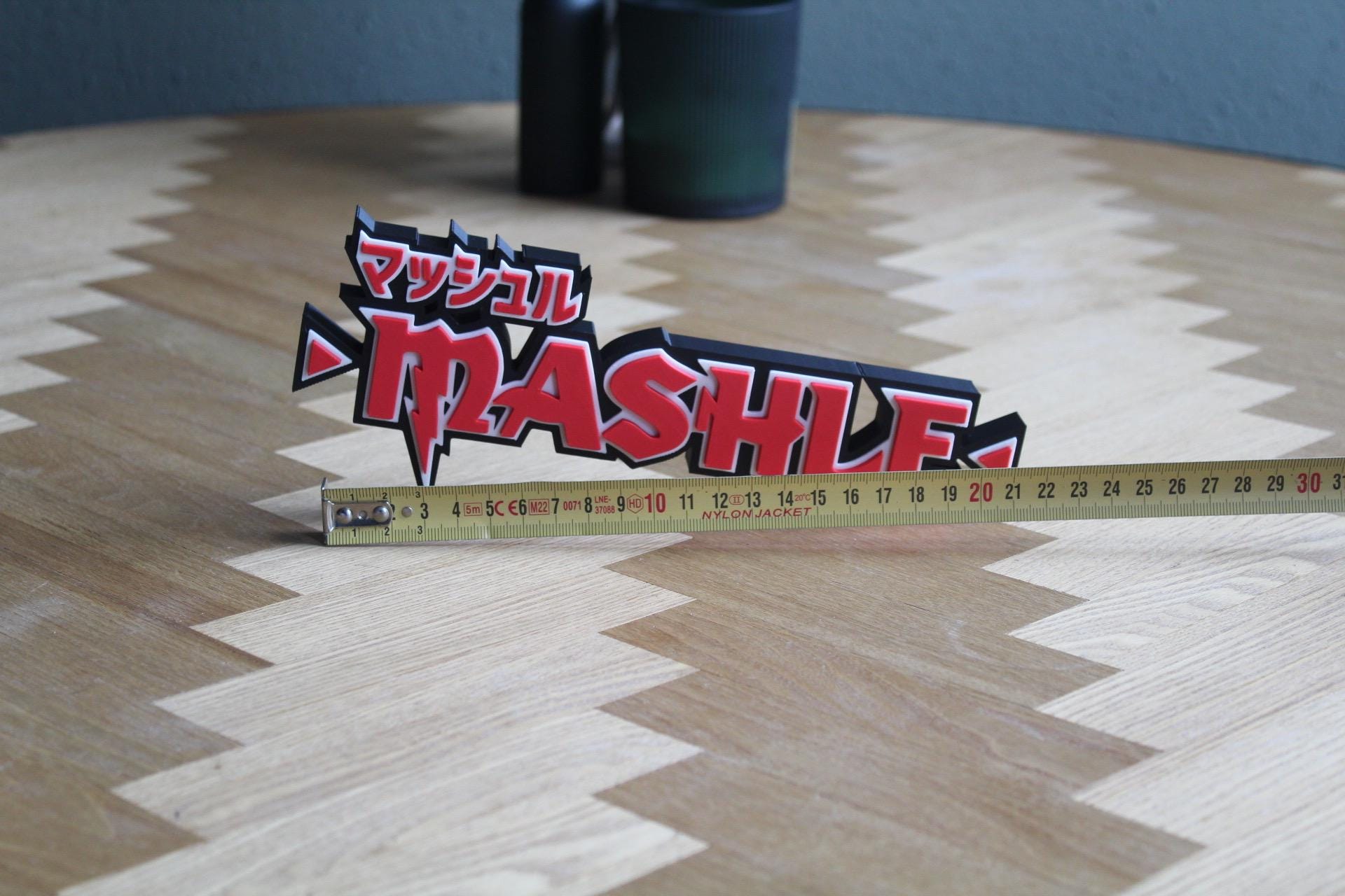 Mashle Logo | 3D Druck Deko | Mash Burnedead, Lance, Finn | Manga Anime 3d Druck Figur