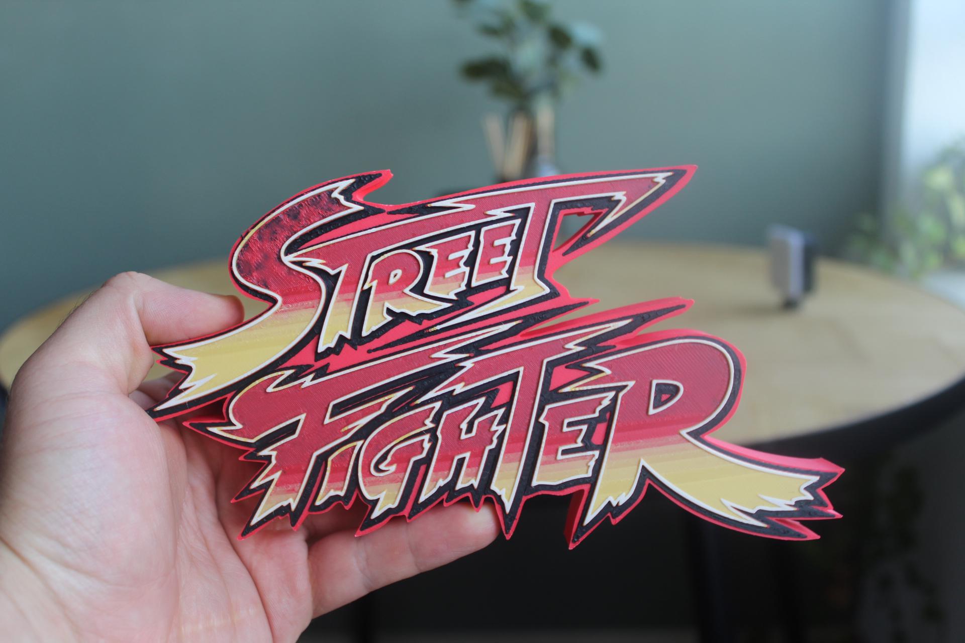 Street Fighter Logo | Ryu | Chun-Li | Kampfspiel | Arcade Klassiker | 3D Druck Logo