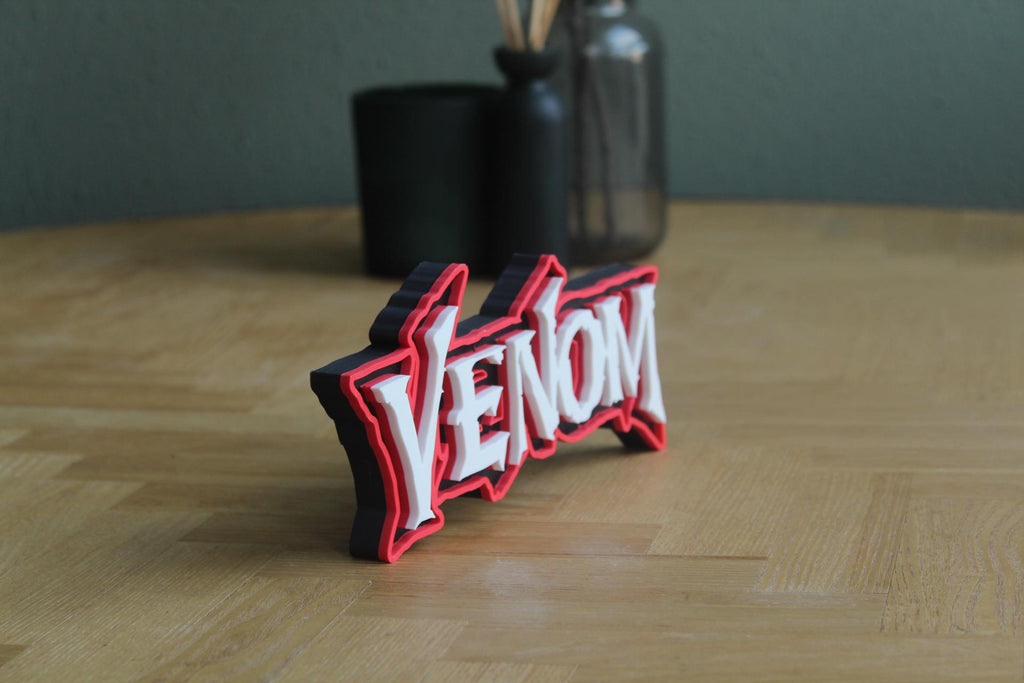 Venom Logo | Eddie Brock | Marvel Antiheld | Comic Kunst | 3D Druck Logo