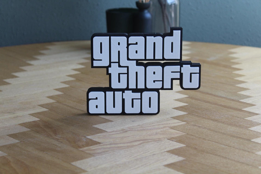 GTA Logo | Trevor Philips | Michael De Santa | Franklin Clinton | Videospiel | 3D Druck Figur