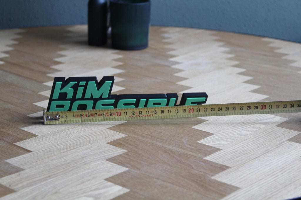 Kim Possible Logo | 3D Druck Deko | Actionheldin aus den 2000ern | Kultserie