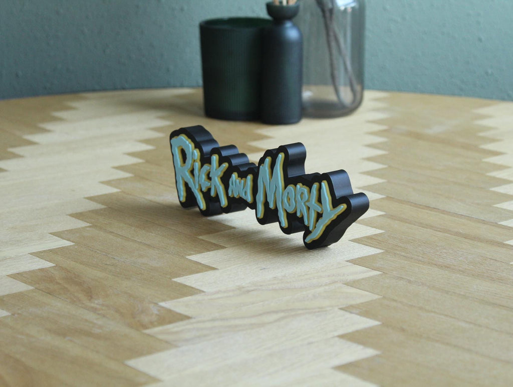 Rick and Morty Logo | Rick Sanchez | Morty Smith | Sci-Fi Animation | 3D Druck Logo
