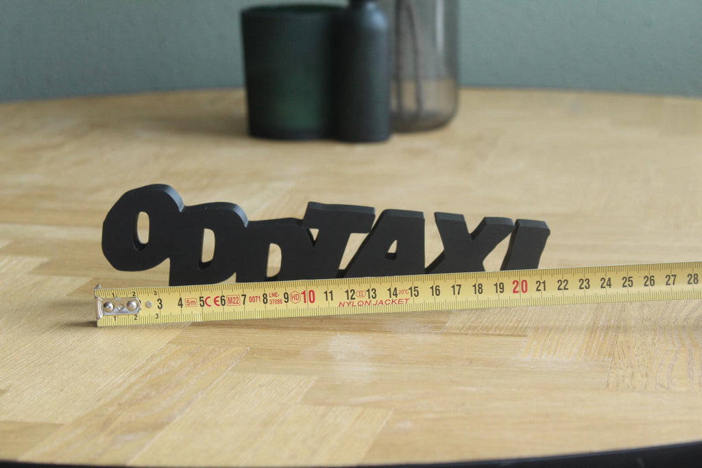 OddTaxi Logo | Odokawa | Shirakawa | Mystery Anime | Manga | Noir | 3D Druck Logo