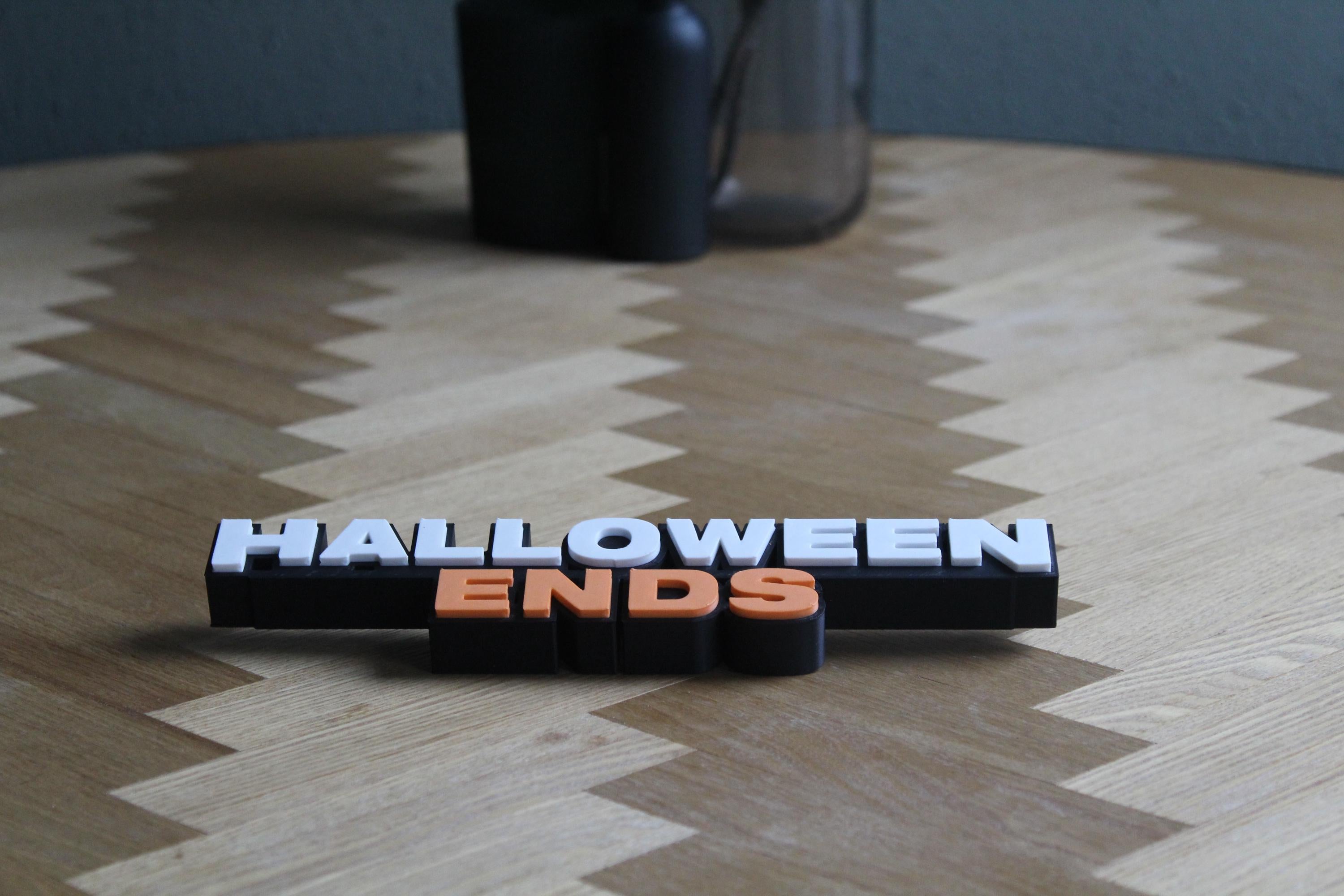 Halloween Ends Logo | 3D-gedruckte Dekoration | Horror-Fanartikel