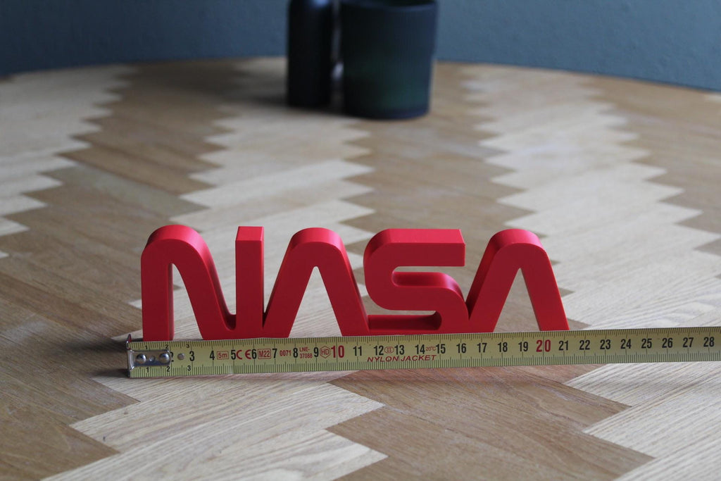 NASA Logo Deko | Raumfahrt Symbol | Astronomie | Weltraum Design | 3D Druck | NASA Geschenk | Schild