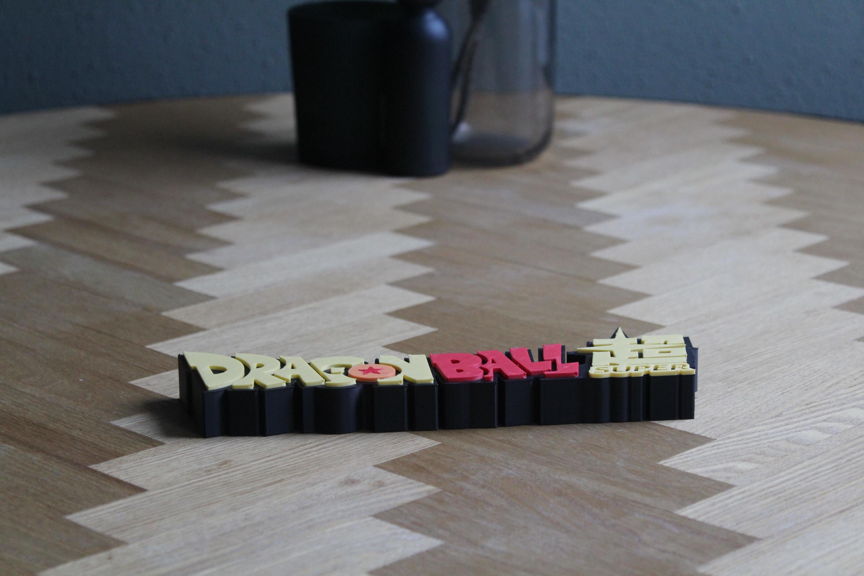 Dragon Ball Super Logo | Goku Vegeta Anime Figur | 3D Druck Fanartikel | Manga Geschenkidee | Otaku Zimmerdeko | Kamehameha Deko