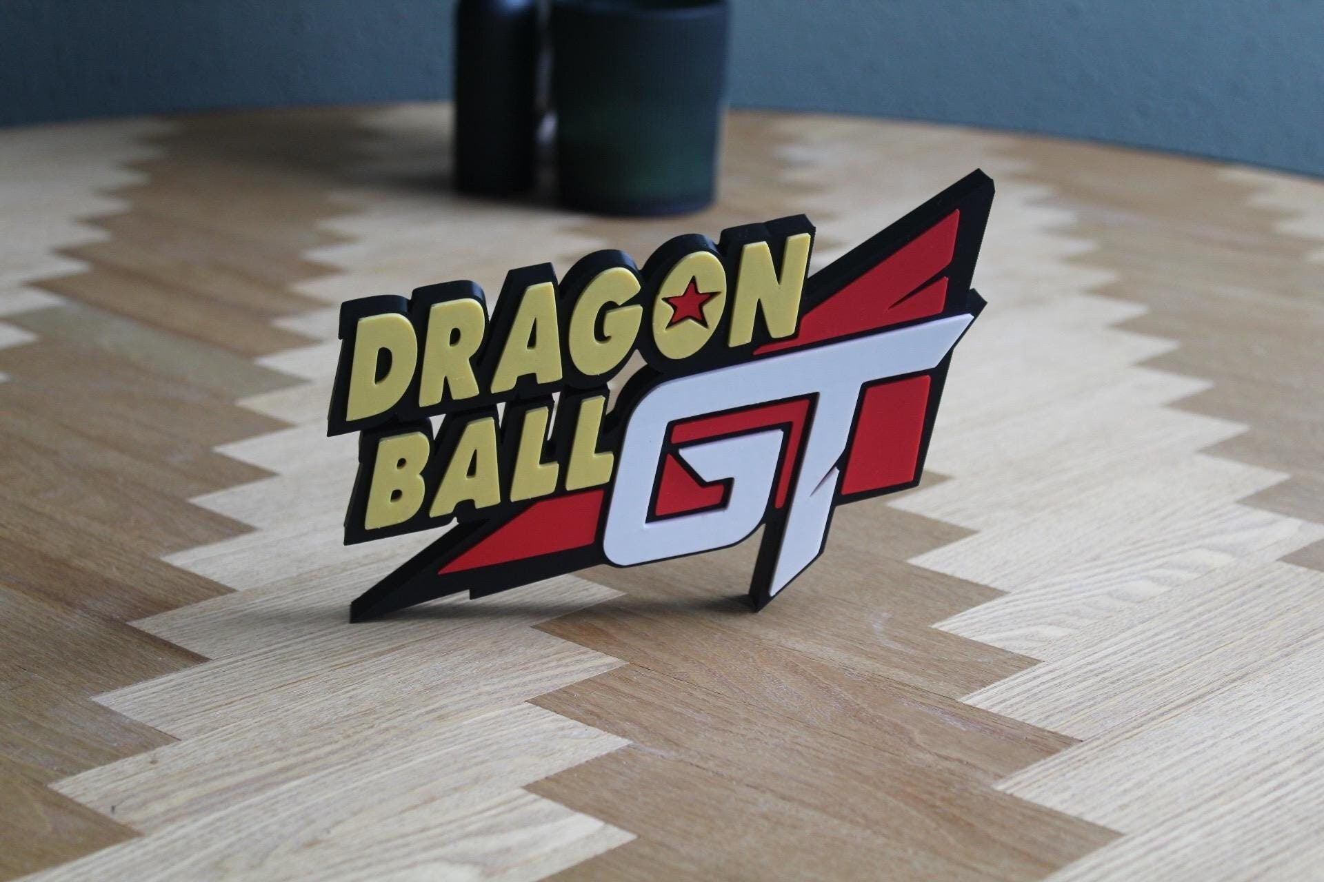 Dragon Ball GT Logo 3D Druck | Super Saiyan Goku | Dragon Ball Fanartikel | DB GT Deko | Anime Sammlung