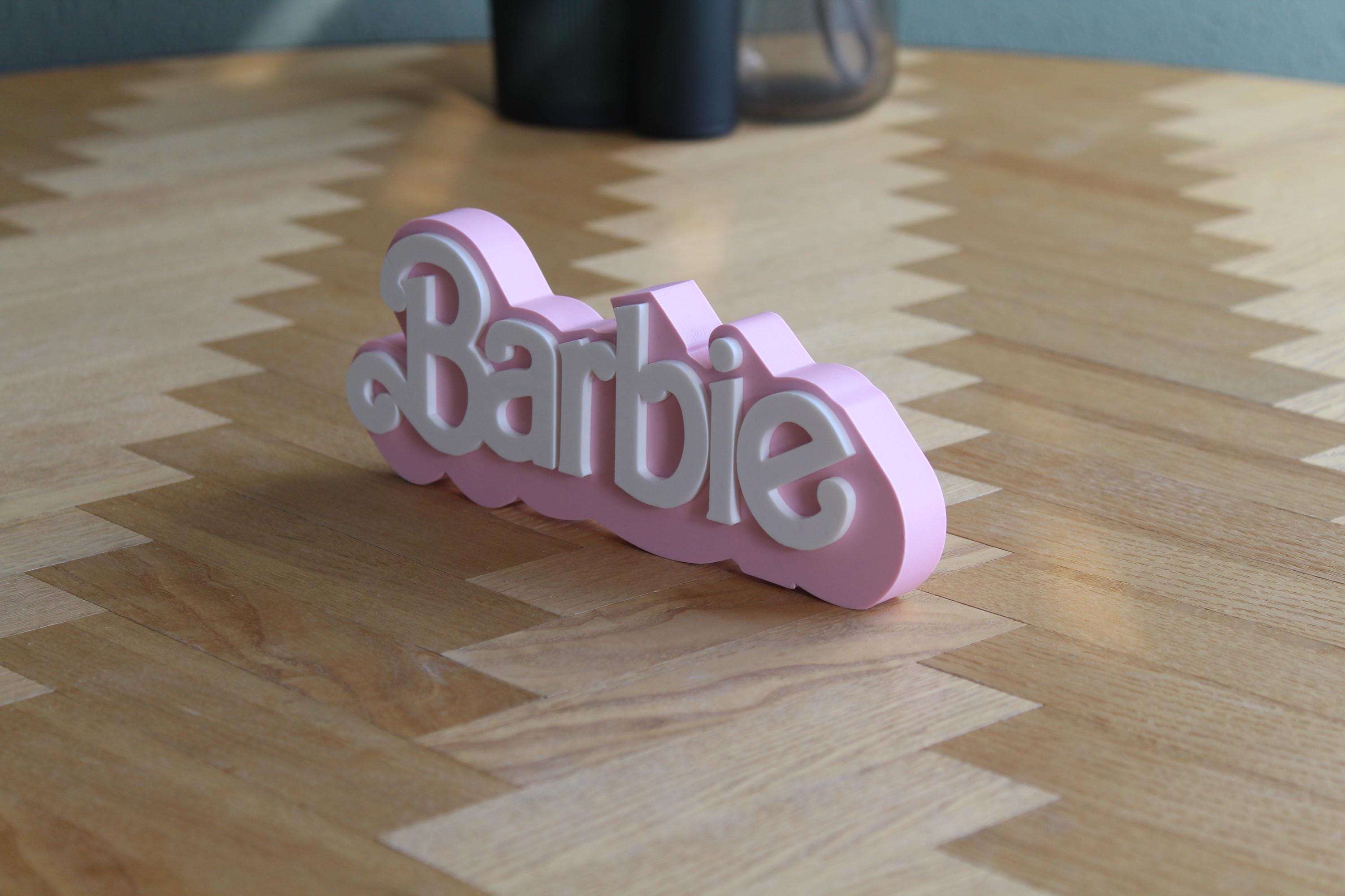 Barbie Logo | Ken | Klassische Schönheit Dekoration Schild | Wanddeko | Kultfigur Design | 3D Druck Figur