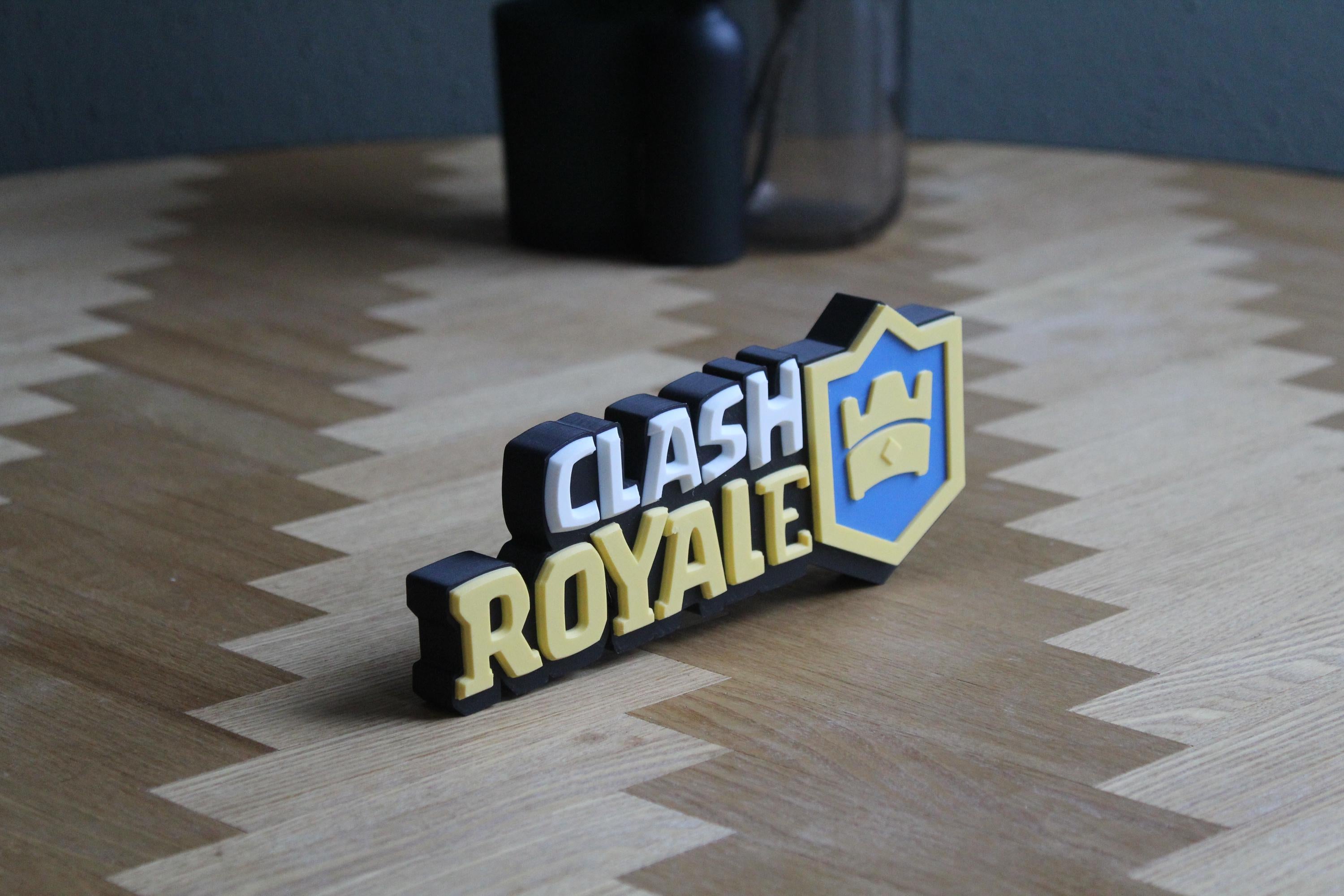 Clash Royale Logo | 3D-gedruckte Dekoration | Spiel Fanartikel Figur