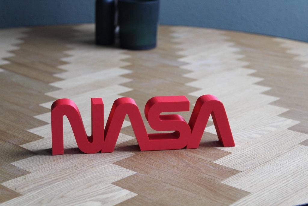 NASA Logo Deko | Raumfahrt Symbol | Astronomie | Weltraum Design | 3D Druck | NASA Geschenk | Schild