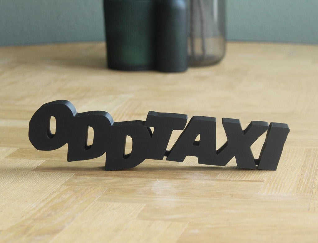 OddTaxi Logo | Odokawa | Shirakawa | Mystery Anime | Manga | Noir | 3D Druck Logo