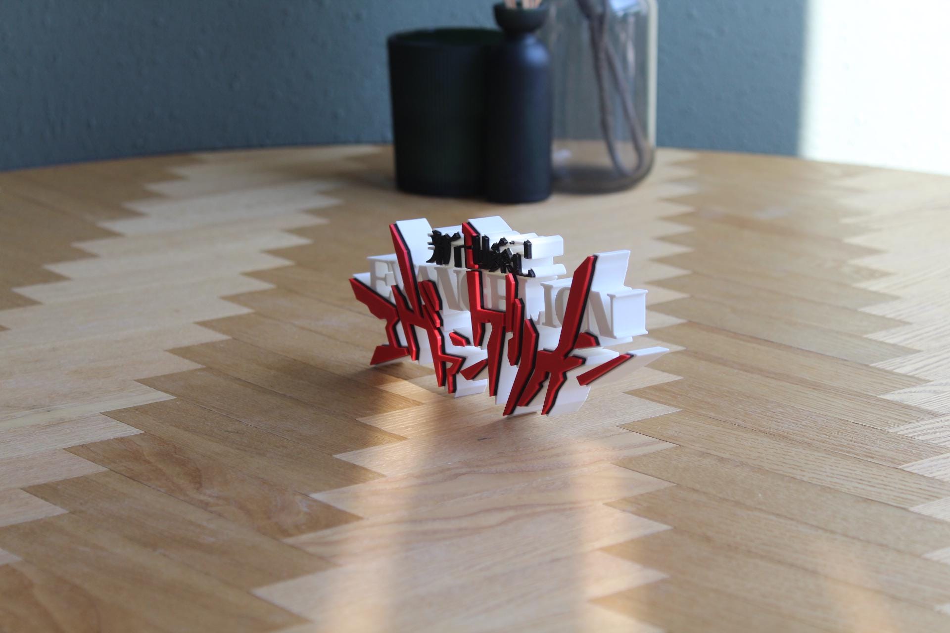 Neon Genesis Evangelion Logo | EVA Unit-01 | Shinji Ikari | Rei Ayanami | Anime | Manga | 3D Druck Figur