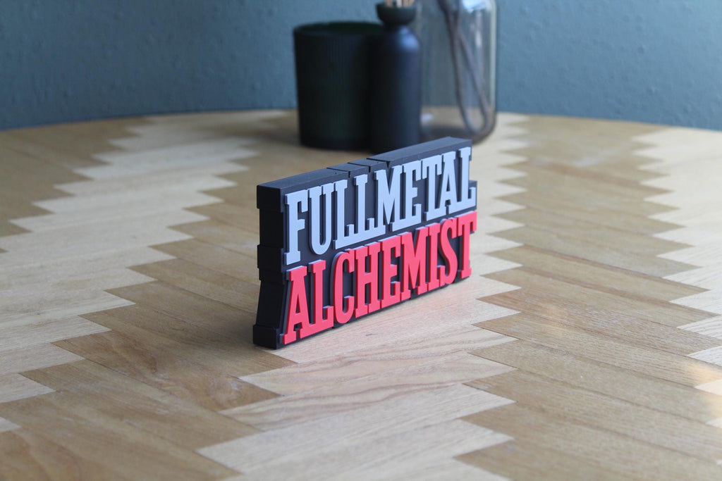Fullmetal Alchemist Logo | Edward Elric | Anime | Manga | Wanddeko | 3D Druck Figur