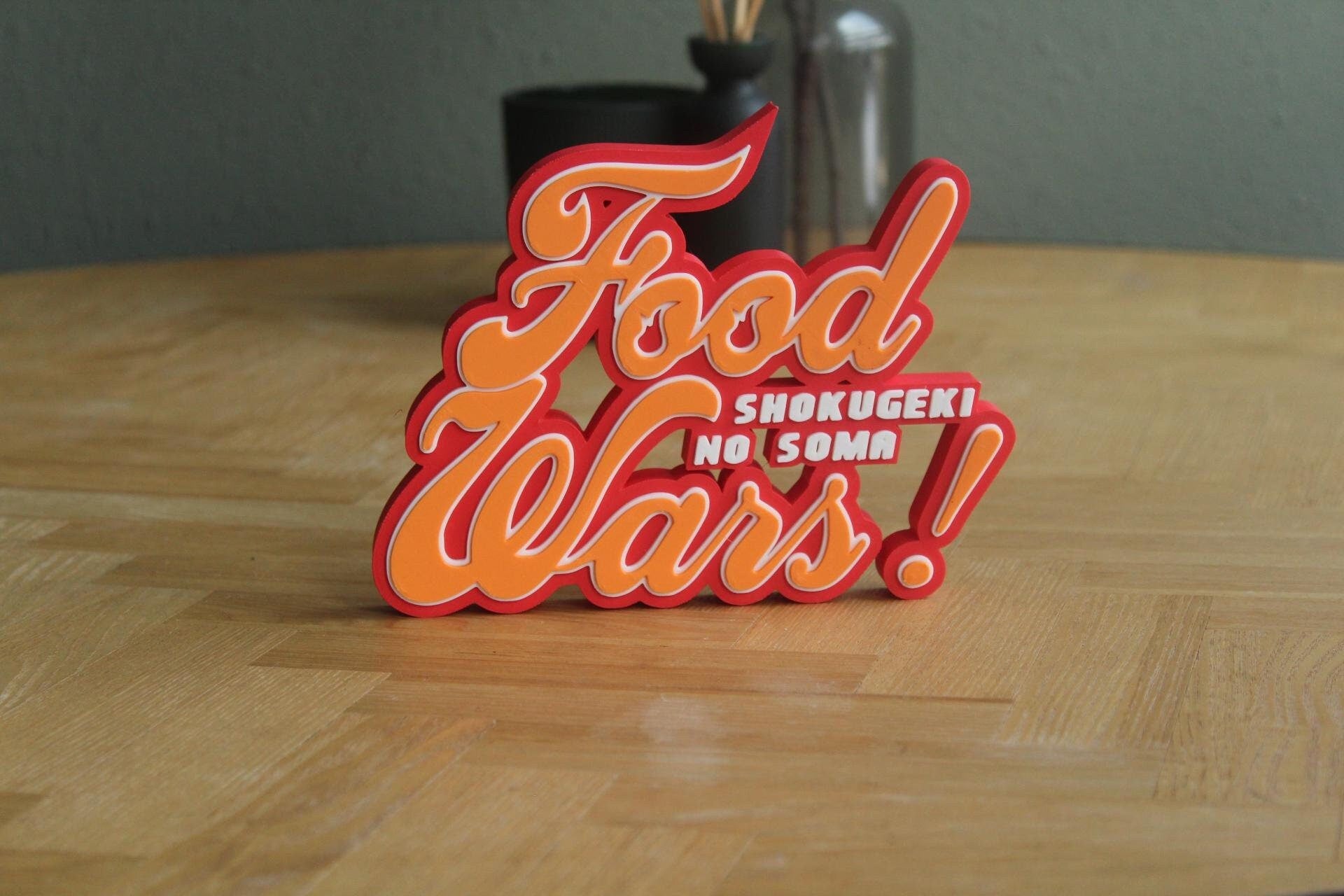 Food Wars Logo | Soma Yukihira | Anime | Manga | Shokugeki | 3D Druck Logo