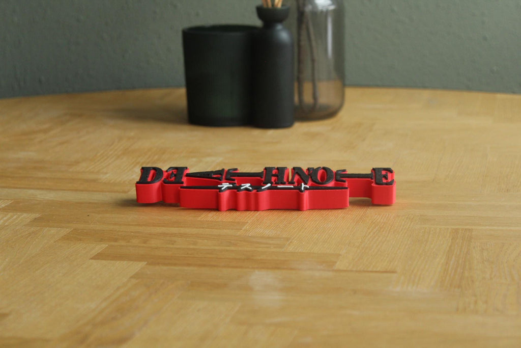 Death Note Logo | Light Yagami | L Ryuzaki | Ryuk | Anime | Manga | 3D Druck Logo