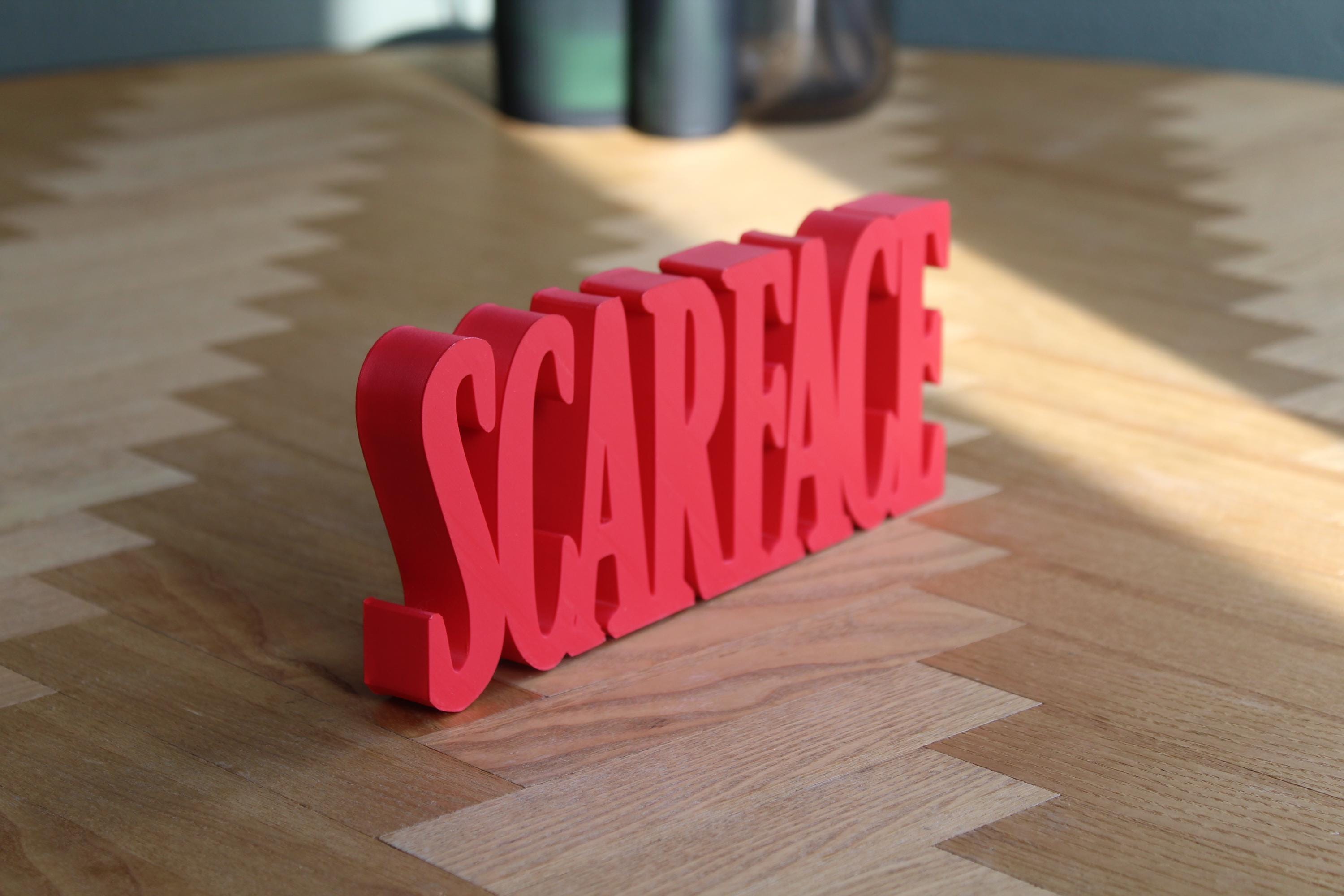 Scarface Logo | Tony Montana | Kultfilm Symbol | Mafia | Klassiker | 3D Druck Figur