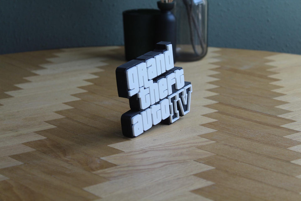 GTA Logo | Trevor Philips | Michael De Santa | Franklin Clinton | Videospiel | 3D Druck Figur