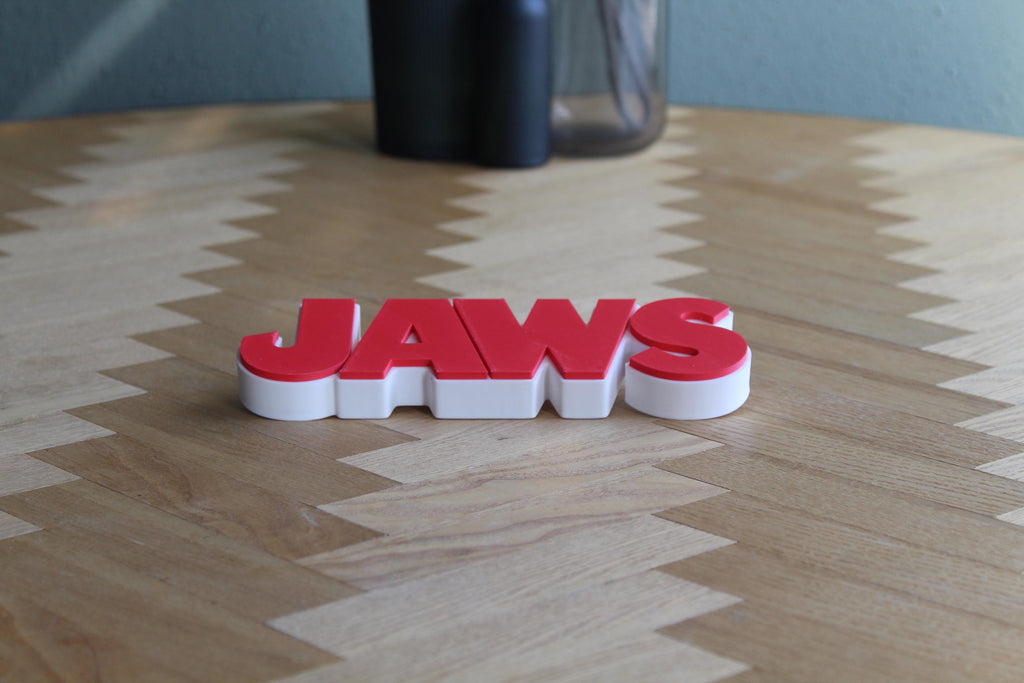 Jaws Logo | Der Weiße Hai | Kultfilm Symbol | Thriller Dekoration | 3D Druck Figur
