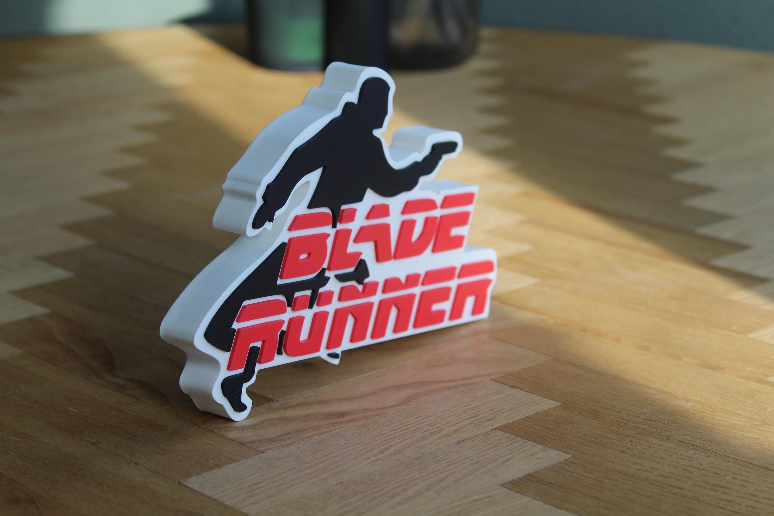 Blade Runner Logo | Cyberpunk Symbol | Kultfilm Dekoration | Sci-Fi Klassiker | 3D Druck FIgur