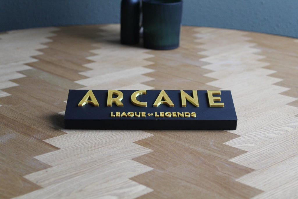 League of Legends Arcane Logo | LoL Symbol | Jinx Deko | 3D Druck | Arcane Geschenk
