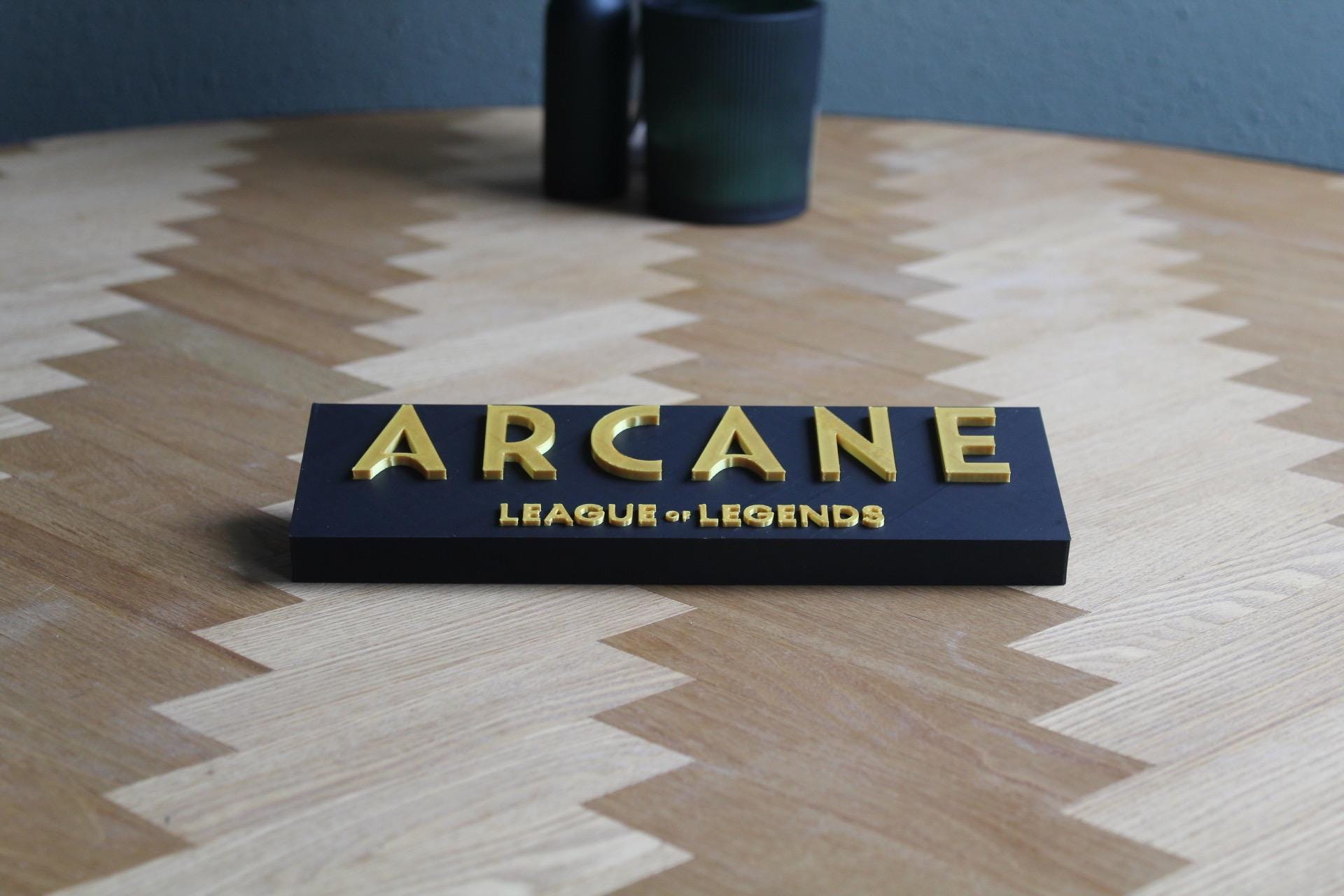 League of Legends Arcane Logo | LoL Symbol | Jinx Deko | 3D Druck | Arcane Geschenk
