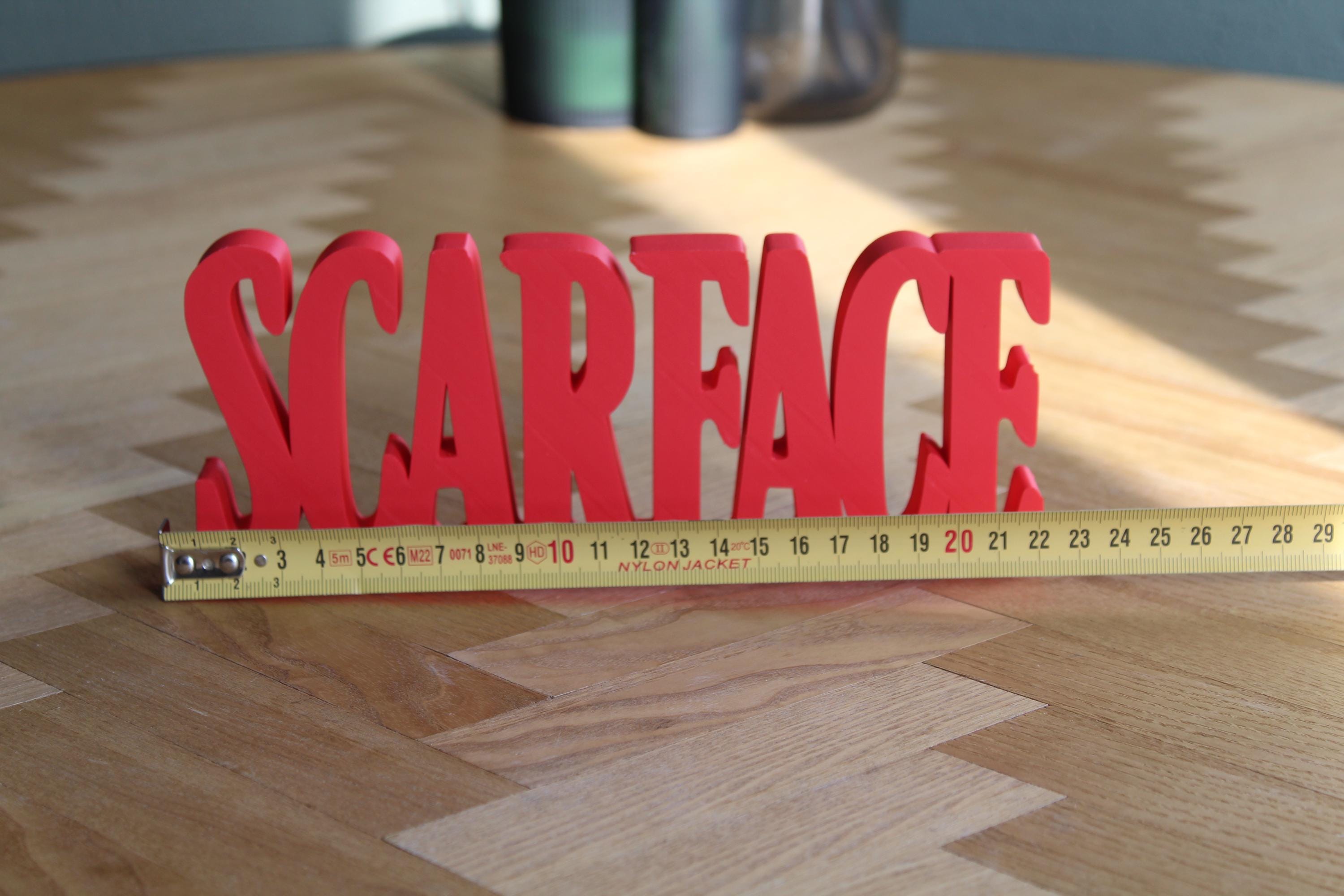 Scarface Logo | Tony Montana | Kultfilm Symbol | Mafia | Klassiker | 3D Druck Figur