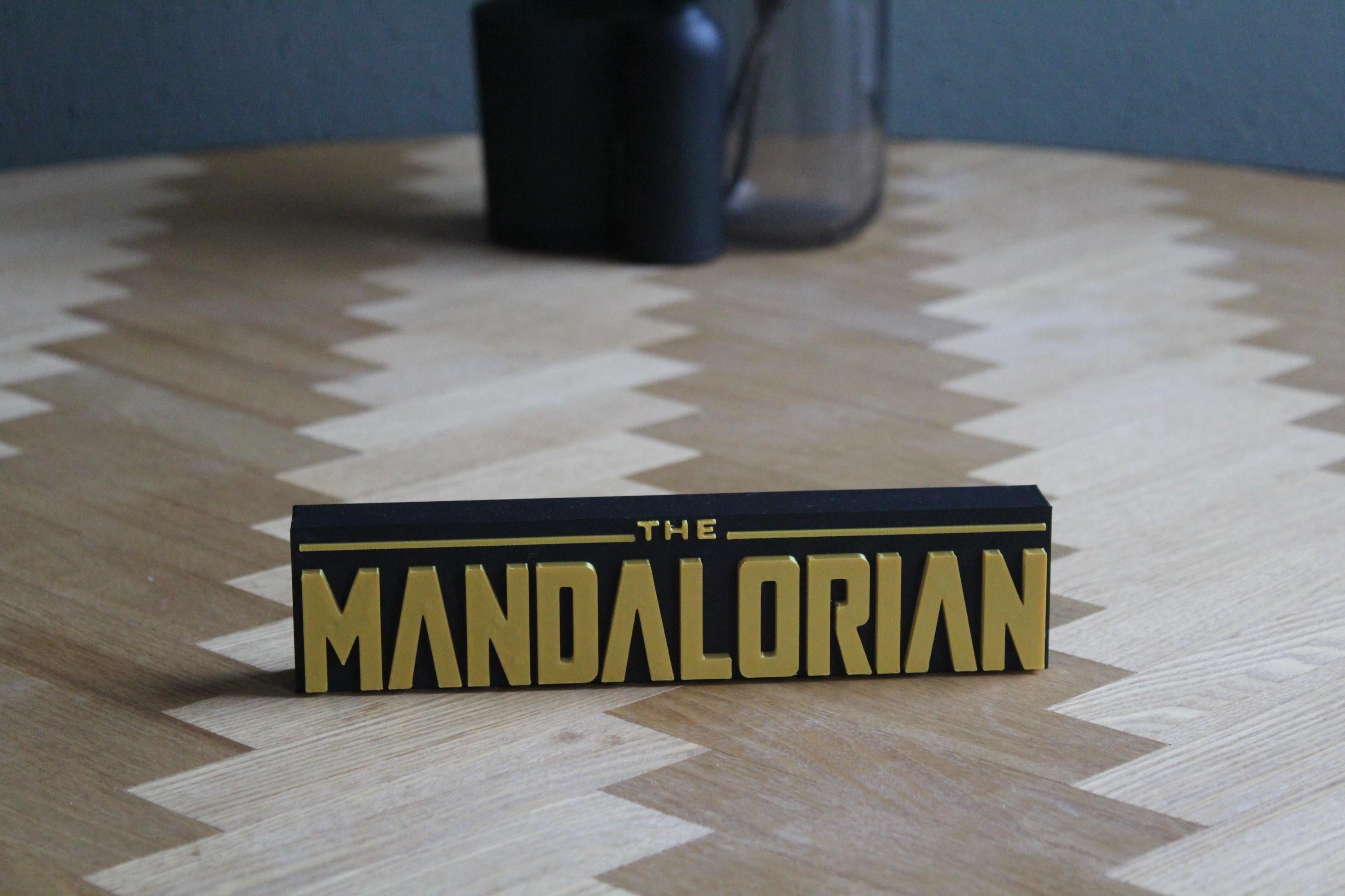 The Mandalorian Logo | Star Wars Deko | Grogu Baby Yoda Geschenk | 3D Druck Figur | Sci-Fi Fanartikel | Sammler Deko Star Wars