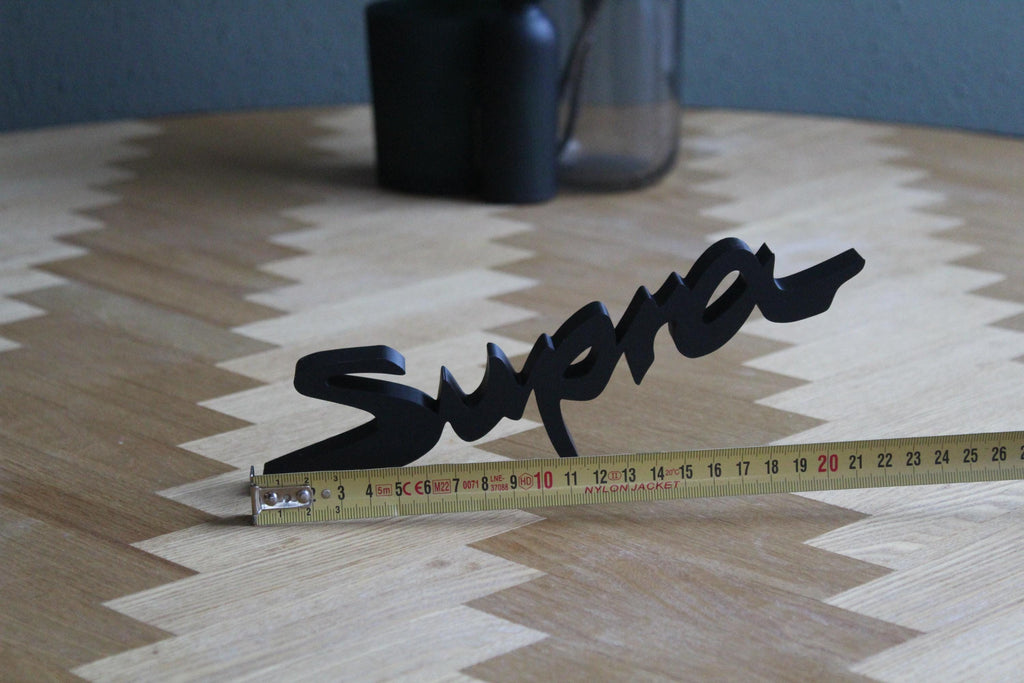 Toyota Supra Logo | JDM Car Deko | 3D Druck Figur | Garage Deko | Auto Fan Geschenk | MK4 MK5 Supra Tuning Zubehör | JDM Geschenkidee