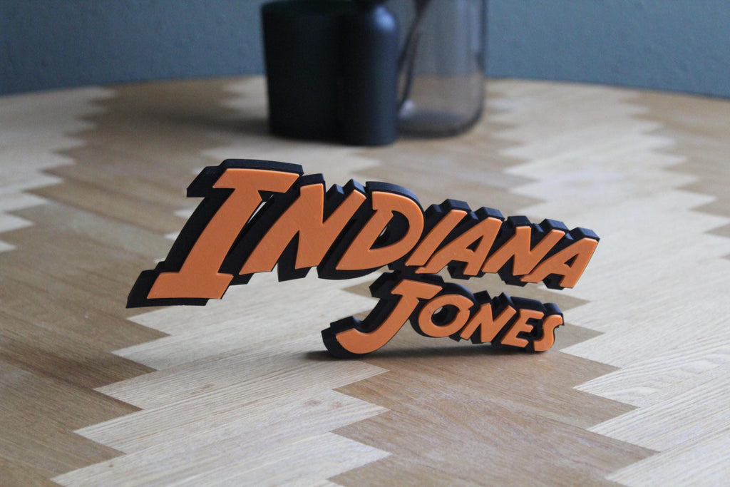 Indiana Jones 3D Druck Logo | Raiders of the Lost Ark | Schild Deko | Film-Klassiker Geschenk